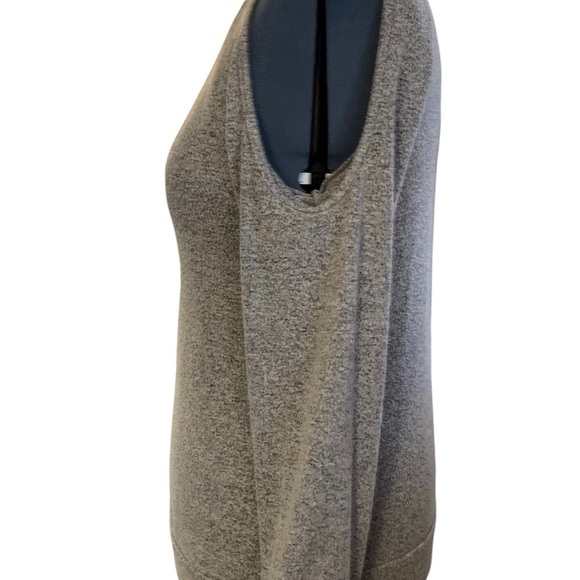 GREEN ENVELOPE LOS ANGELES Women's Size Large Top Open‎ Shoulders Grey Made USA - Picture 4 of 8